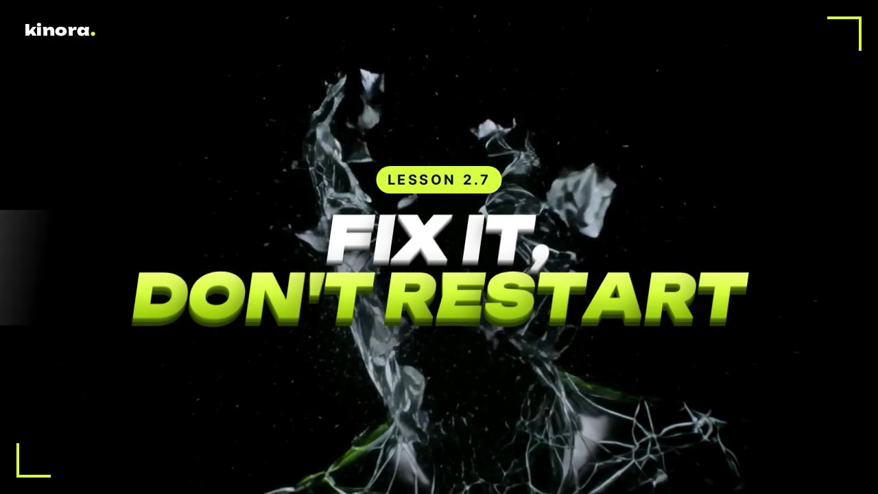 FIX IT, DON'T RESTART